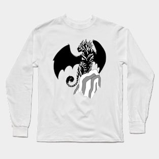 Winged Night Panther Tiger Long Sleeve T-Shirt
